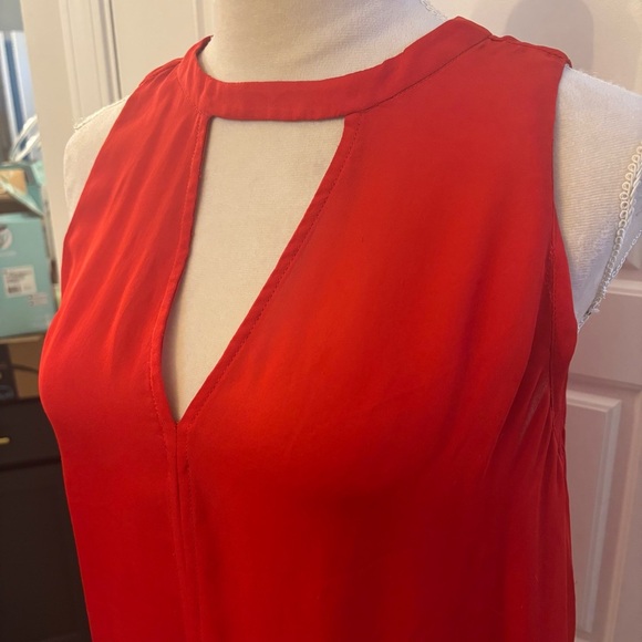 A.L.C. Red 100% Silk Sleeveless Blouse Top Size Small Careerwear Office - Picture 3 of 12